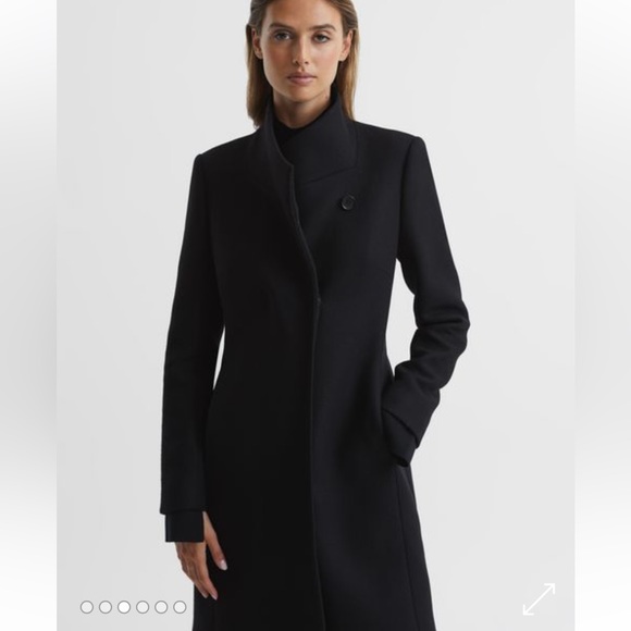 mia wool blend mid length coat